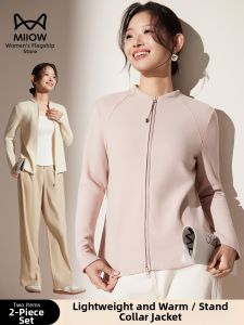 MiiOW | Standing Collar Warmth Interior Layered Hoodie Sweater