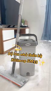 Cây lau nhà thay thế KITIMOP SM33 PRO-2 bàn lau 33cm cán inox 138cm (Không Bao Gồm Thùng Vắt)