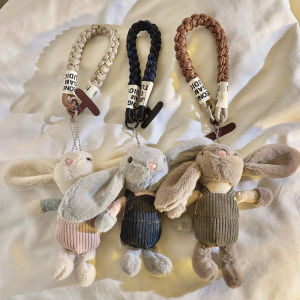 สุนัขจิ้งจอกสีเทาสุดน่ารัก ตุ๊กตาผูกคอ โซ่สายรัดข้อมือ โซ่ติดกระเป๋า เครื่องประดับโทรศัพท์มือถือ โซ่ติดกระเป๋า สายรัดข้อมือ