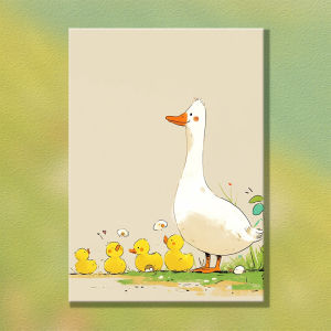KAYOU | Acrylic Paint By Numbers Happy Duck Painting By Numbers on Canvas Coloring By Number for Adults Paint Digital Art