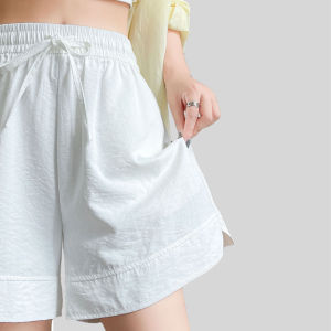 YAYANGREN | White Ice Silk Summer Shorts Quick-Dry Comfortable Casual 5-Inch