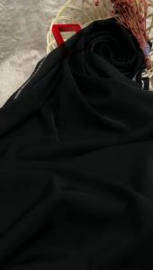 0.5 Meter BAHAN CELANA / JAS / BLAZER / JET BLACK / HIGH TWIST CLASS ORI IMPORT Lebar 15 Meter