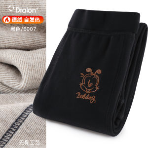 Thickened Fleece Childrens Autumn Pants Thermal Cotton Wool Pants Elastic Waist No Button Long Pants for Inner Wear BBD6024