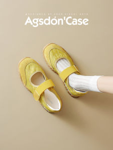 Agsdon | Giày Mary Jane Phong Cách Thể Thao Quai Dán Mẫu Mới Xuân Thu 2026
