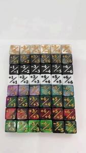 10pcs Dice Counter 5 Positive 5 Negative Used for Table Games Fun Dice White Black Teaching Childrens Party Games