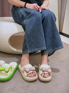 Slip-resistant Stylish Cute Bow Double Band Slippers