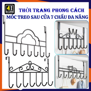 Móc Treo Sau Cửa 7 Chấu Bằng Thép Không Gỉ Tiện Lợi - Móc Treo Quần Áo Túi Xách Sau Cửa Đa Năng / Móc Treo Đồ Sau Cửa - Giá Treo Quần Áo Khăn Chìa Khóa Không Cần Khoan Chịu Lực Tốt Trang Trí Nhà Cửa