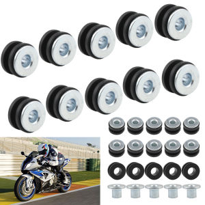"5 Sets DIY Motorcycle Shock Absorption Kit Pressure Relief Bolts with Rubber Grommet Cushions"