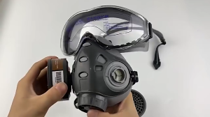 COD KIRIM CEPAT TaffGUARD Masker Gas Kimia Beracun Respirator Full Face with Activated Carbon Filter - SF01