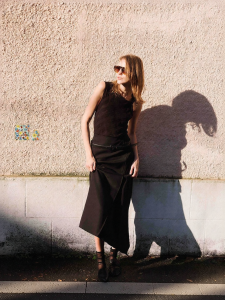 ICICLE | Fine Wool Long Half Skirt