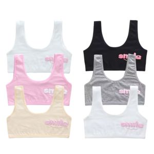 3ชิ้น/ล็อตวัยรุ่นชุดชั้นในสาวเสื้อกั๊กผ้าฝ้ายแปนเด็กซ์สาวใหญ่กีฬา8-14ปีเด็กชุดชั้นใน
