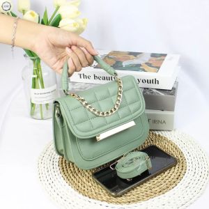 Tas Selempang Jinjing Mini Motif Kotak/Ootd Tas Pesta/Tas Kekinian