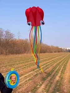 LYZRC New 4m Soft Kite No Frame Octopus Kite DIY Novelty Kites