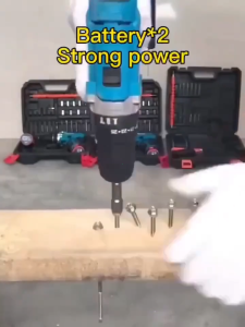 Cordless Electric Drill Electric Hammer Impact 2 Battery Box Screwdriver Accessory Set Cordless Electric Drill Cordless Electric Drill Impact Hammer Impact Electric Drill