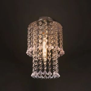 Lampu Plafon Gantung Kristal Minimalis Ruang Tamu