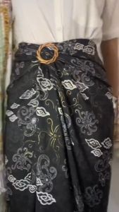 Rok Lilit Batik Foil Bawahan Kebaya Serut Instant Modern Motif Lengkap Bahan Premium 150 x 100 AS NAVY