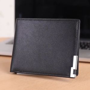 GIANTSHOP กระเป๋าสตางค์ขอบเหล็ก เรียบง่ายสไตล์เกาหลี 2 สี (1501)