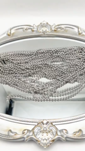 10M Stainless Steel Ball Chain Ball Bead Chain Necklace Dog Tag Chain With 20pcs Connectors Clasps