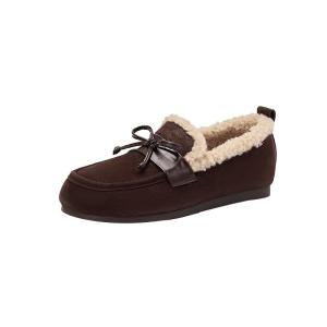 Josiny | Easy On Furry Warm Slippers Loafers