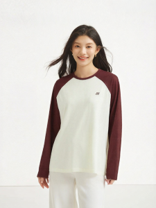 Hotwind | Vintage College Style Raglan Sleeve Womens Long Sleeve T-Shirt