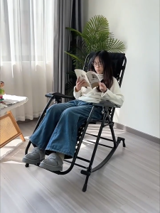 Rattan Rocking Chair Adult Leisure Chair Household Dual-Use Chair Office Nap Backrest Chair lLazy Person Chair Outdoor Waterproof and Breathable Chair 500KG Load Capacity