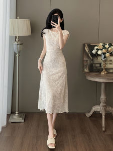 SUYE | Sleeveless Lace Embroidery Womens Maxi Dress