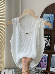 NUANKONG | Silk-like Sleeveless Loose Top for Plus Size Women