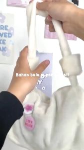TS01 - TAS BULU SHOULDER SOFT BAG Tas Bahu Bulu Mini Ootd Bag Tas Konser Stylish Korean Style