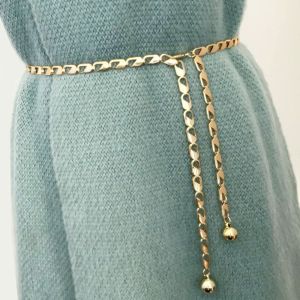 Panda SJK Hollow Metal Waist Chain Belt for Women tali pinggang perempuan Thin Gold Silver Ladies for Dress Jeans Pants Decorative Accessories Adjustable 2024 INS Fashion Casual Plus Size
