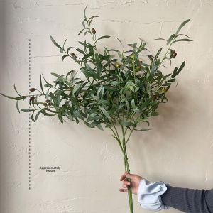 Nordic Style Eucalyptus Leaf Artificial Green Plant Leaf Scenery Photography Props Fake Flowers Olive Branch Home Decorations