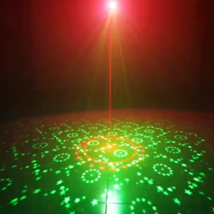 COD Alien Lampu Disco led putar full warna sensor suara musik laser pesta USB RGB 60 Patterns 240V