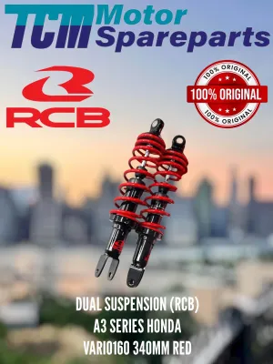RCB Dual Suspension A3 Series Red and Black Shocks Honda ex5/Wave Yamaha ego/egos