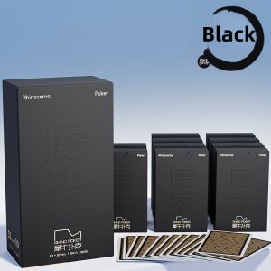 RHINO POKER | High-End Dangdiao Dedicated Black Core Cloth Textured Hotel Custom Poker Cards Boxes