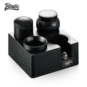 BINCOO Black Coffee Base Set Powder Spreader Tamping Hammer Multi-functional Storage Device 51/58MM