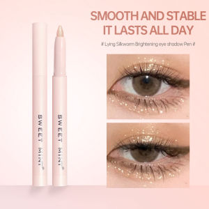 【COD】SWEET MINT Eeyeshadow Pensil Lying Silkworm Pen Eyeliner Putih Highlight Gliter Eyeshadow Eyeliner Pensil Lasting Waterproof -💞Margot