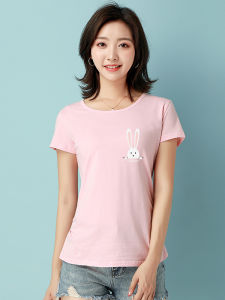 Leinuomandi Pure Cotton Short Sleeve T-Shirt Women Loose plus Size Slimming Half Sleeve Small Shirt Summer New Arrival