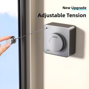 Invisible No-Drill Stretchable Clothes Drying Rope