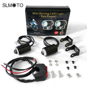 สีขาว-สีเหลือง-สองสี-รถจักรยานยนต์-LED-ไฟหน้าเลนส์-Fisheye-มินิไฟขับสปอตไลท์-ไฟตัดหมอก-สปอตไลท์สองสี-ไฟมอเตอร์-ไซค์ไฟสปอร์ตไลท์