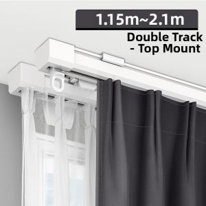 WEILAISHI | Dual Track Silent Sliding Aluminium Curtain Rod