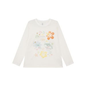 Vacation Floral Print Lightweight Long Sleeve T-Shirt Loose Top