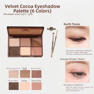 GUOXIAONIU | Multicolor Velvet Eye Shadow and Contour Palette