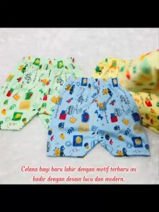 3 & 6 Celana Pendek Bayi Baru Lahir Motif Terbaru