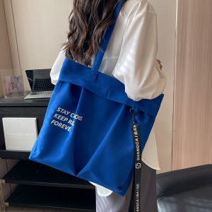 Large Capacity Canvas Tote Bag Womens Spring Summer Fashionable Shoulder Bag Commuting Class Tote Bag Quality Texture