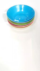 (6 in 1) - 7” REUSABLE PLASTIC BOWL/DINNERWARE MANGKOK CEREAL BOWL/CANDY COLOR BOWL/SOUP BOWL #731