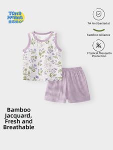 TONGLIANCHUXIN | Summer Bamboo Fiber Breathable Baby Outfit