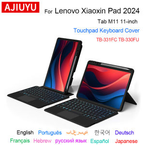 AJIUYU Touchpad Keyboard For Lenovo Xiaoxin Pad 2024 11 TB-331FC Case Tab M11 TB-330FU 11Inch Detachable Magic Keyboard Cover