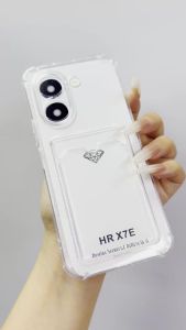 Ốp Lưng Trong Suốt Xiaomi Poco M6 Pro/X6/X3/X7/X5/C75 Có Khe Đựng Thẻ Chất Liệu TPU Mềm Chống Trượt Dành Cho Poco X6 Pro/X5 Pro
