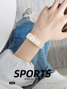 นาฬิกาข้อมือแบบดิจิตอลสำหรับผู้หญิง ป้องกันน้ำ ไม่มีเสียง นาฬิกาตั้งเวลาแบบสั่น สายรัดข้อมือ นาฬิกาสำหรับนักเรียนมัธยมต้นและมัธยมปลาย