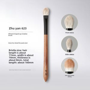 Piano Makeup Brush Zhu Yan Series 623 Almond-Shaped Large Eye Shadow Color Brush Blending Brush Animal Hair Set