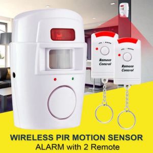 Wireless Dual Remote Motion Sensor Alarm Infrared Security Detector for Indoor Outdoor Home Garage Burglar Alert System